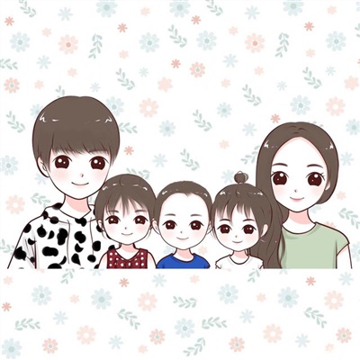 一家人的微信头像五人(精选12张)