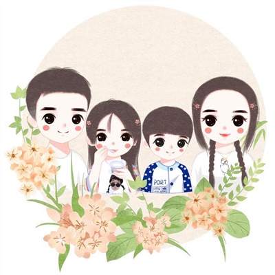 一家人的微信头像五人(精选12张)