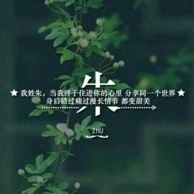 姓氏朱字头像图片大全(12张)