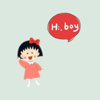 樱桃小丸子和花轮情侣头像(精选8张)