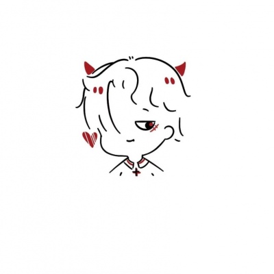 高清男女简笔画情侣头像图片(16张)