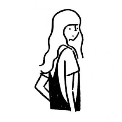 高清简单好看的人物简笔画微信头像图片(32张)