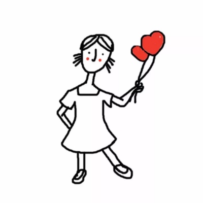 高清简单好看的人物简笔画微信头像图片(32张)