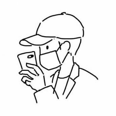 高清简单好看的人物简笔画微信头像图片(32张)