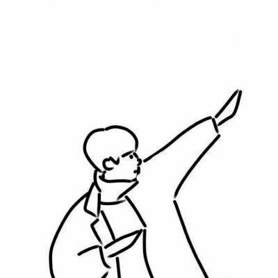 高清简单好看的人物简笔画微信头像图片(32张)