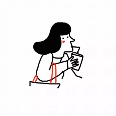 高清简单好看的人物简笔画微信头像图片(32张)