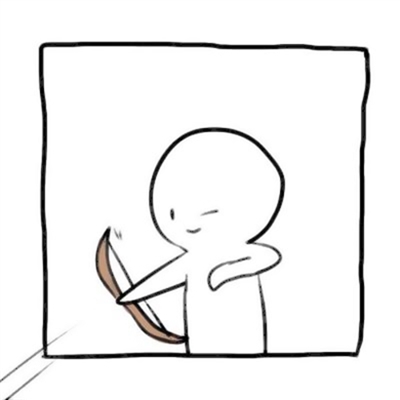 高清抖音很火的小白人情侣头像图片(24张)