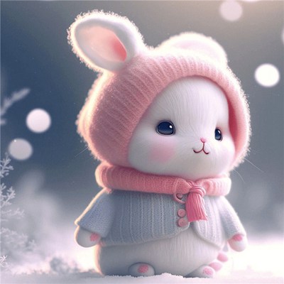 兔子好运发财可爱微信头像(精选24张)