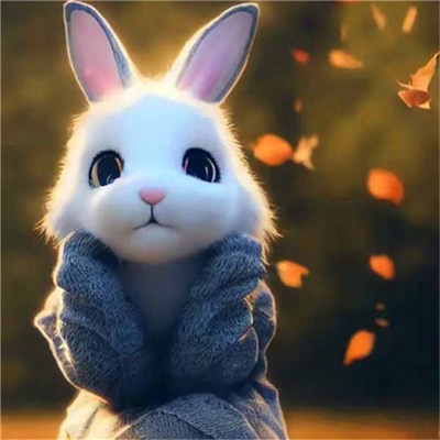 兔子好运发财可爱微信头像(精选24张)