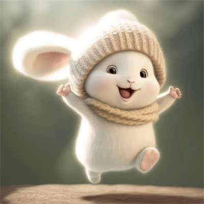 兔子好运发财可爱微信头像(精选24张)