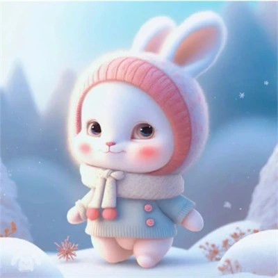 兔子好运发财可爱微信头像(精选24张)