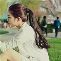 侧脸扎马尾辫女生头像(18张)