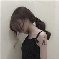 侧脸扎马尾辫女生头像(18张)