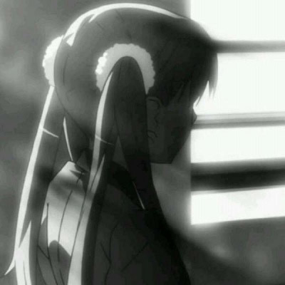 动漫图片女生黑白头像(精选22张)