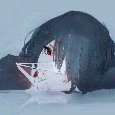 动漫图片女生黑白头像(精选22张)