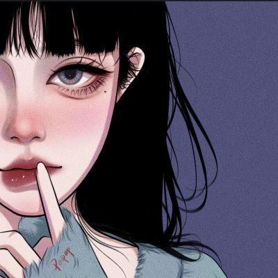 手绘高冷女生个性头像(24张)