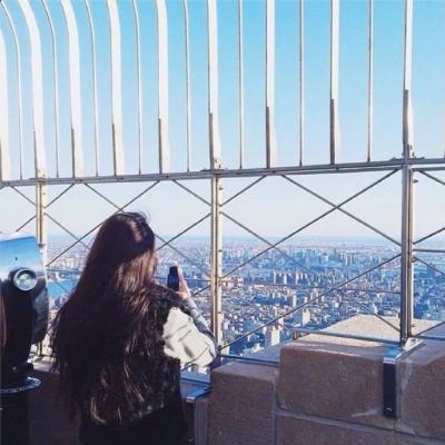 微信美女海边背影头像(16张)