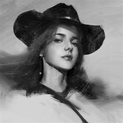 女人个性素描图片头像(精选14张)