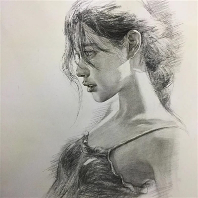 女人个性素描图片头像(精选14张)