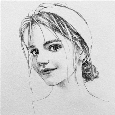 女人个性素描图片头像(精选14张)