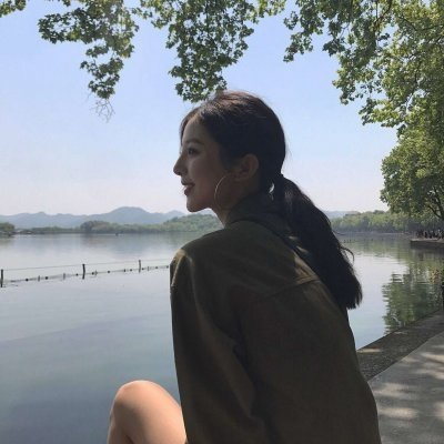 街头背景的女生头像(共16张)