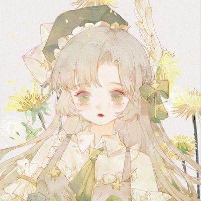 清新绿色森系女生头像二次元(18张)