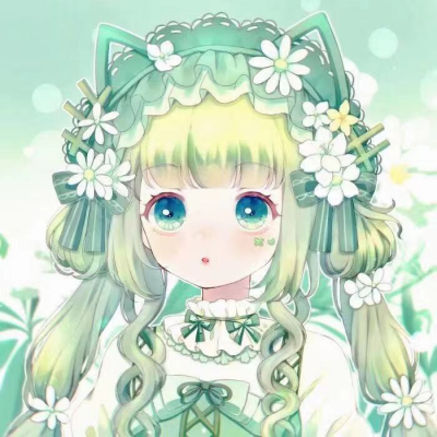 清新绿色森系女生头像二次元(18张)