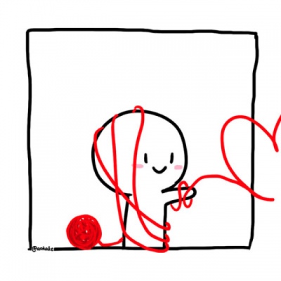 高清简笔画情侣头像可爱萌图片(20张)