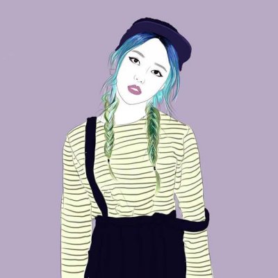 高清好看的手绘头像女生时尚图片(共18张)