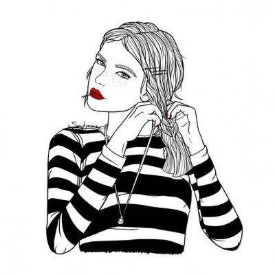 高清好看的手绘头像女生时尚图片(共18张)