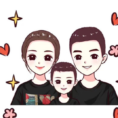 三口之家的卡通头像(优选25张)