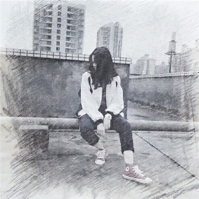 唯美好看的女生素描头像图片大全(精选16张)