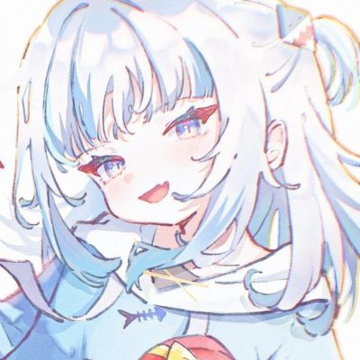 蓝色系女生二次元头像(优选18张)