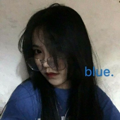 超级好看的蓝色系女生头像(共16张)