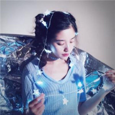 超级好看的蓝色系女生头像(共16张)