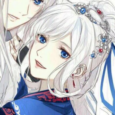 古风情侣头像一对两张唯美卡通图片(18张)