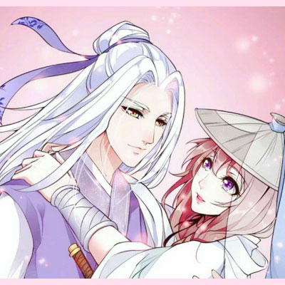 古风情侣头像一对两张唯美卡通图片(18张)