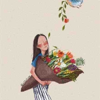 手绘头像卡通可爱女生头像(16张)