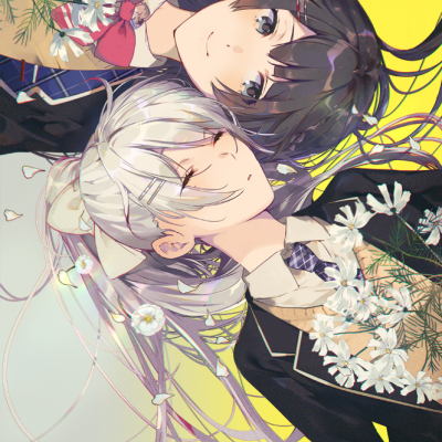 手绘闺蜜头像两人一人一张(精选16张)