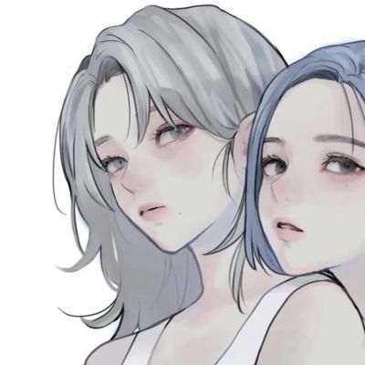 手绘闺蜜头像两人一人一张(精选16张)