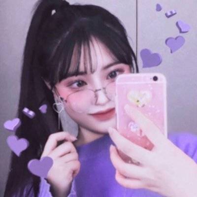 干净高级的紫色系女生头像(优选28张)