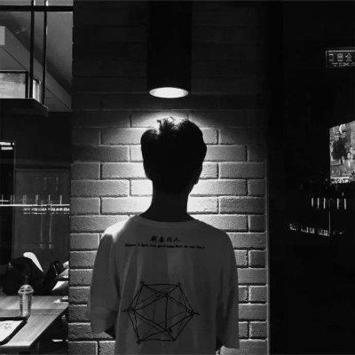 黑白情头一张男一张女情侣头像(共20张)