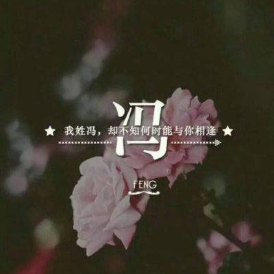 冯姓氏头像带字图片大全(精选18张)