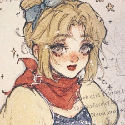 长发头像女卡通图片(20张)