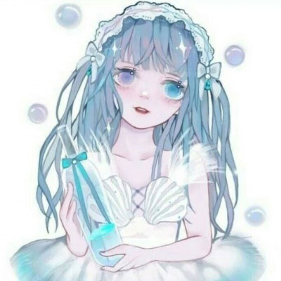 长发头像女卡通图片(20张)