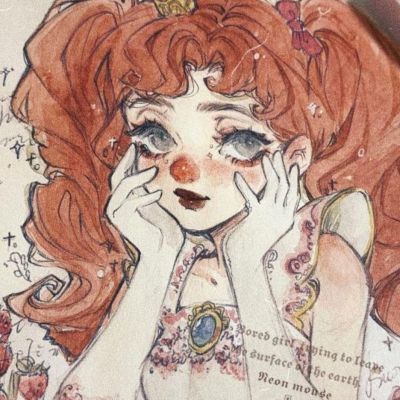 长发头像女卡通图片(20张)