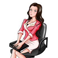 职业有气质女卡通头像(共14张)