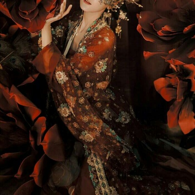 高清好看的红衣女子唯美古风头像图片大全(精选38张)