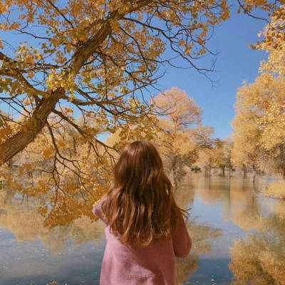 唯美森系清新图片侧脸背影头像(共22张)