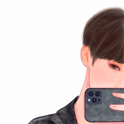 简约手绘情侣头像一男一女(20张)